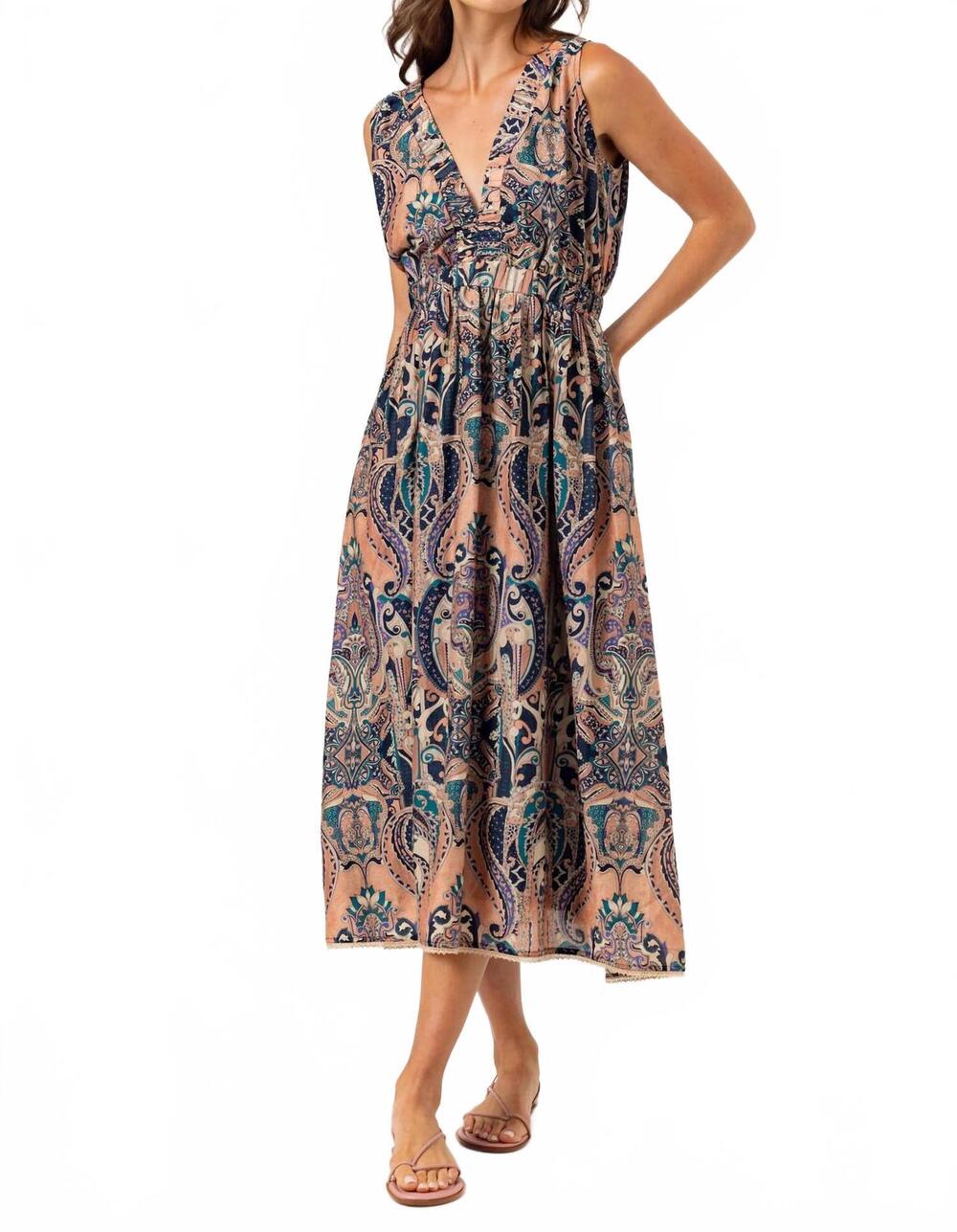 NEW SUNDAYS alma dress in spice mosaic